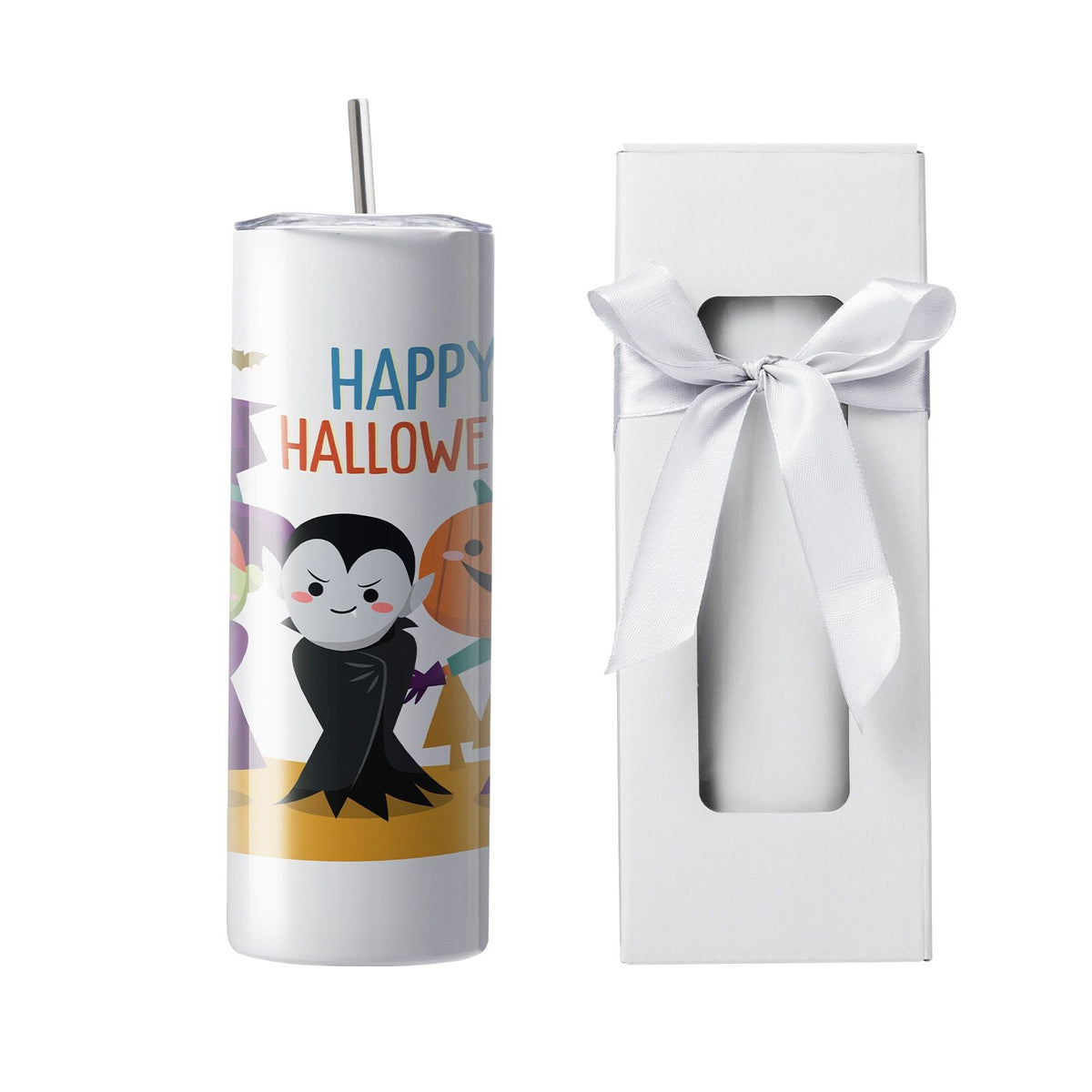 16 Pack Sublimation Tumblers 20oz Skinny Straight, Stainless Steel Sublimation Tumblers Blank, Stainless Steel Double Wall Tumbler for Heat Transfer Customized Gifts with Lid and Straw, Gift Box