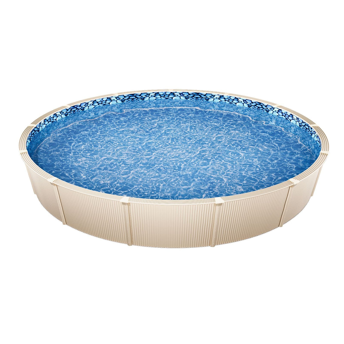 18-ft Round Above Ground Pool Liner, Overlap Pool Liners, Standard Gauge Vinyl, 48-to-54inch Wall Height, Designed for Steel Sided Above-Ground Swimming Pools