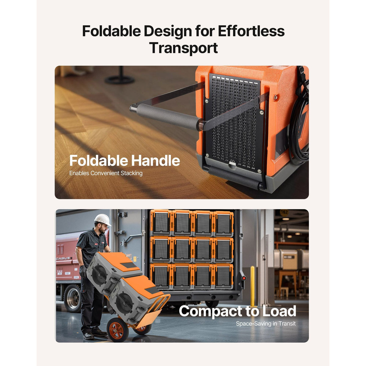 180 Pints Commercial Dehumidifier with Pump/Drain Hoses, Portable Crawl Space Dehumidifiers for Basement Storage Room Industrial Grade, Auto Defrost, Heavy-duty LLDPE,Foldable Handle