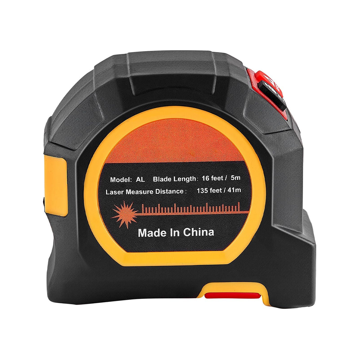 2-in-1 Laser Tape Measure, 135Ft Rechargeable Laser Measurement Tool & 16Ft Measuring Tape with Magnetic, 4 Modes-Length, Area, Volume, Continuous,ft/in/m/ft+in Unit,for Outdoor,Decoration