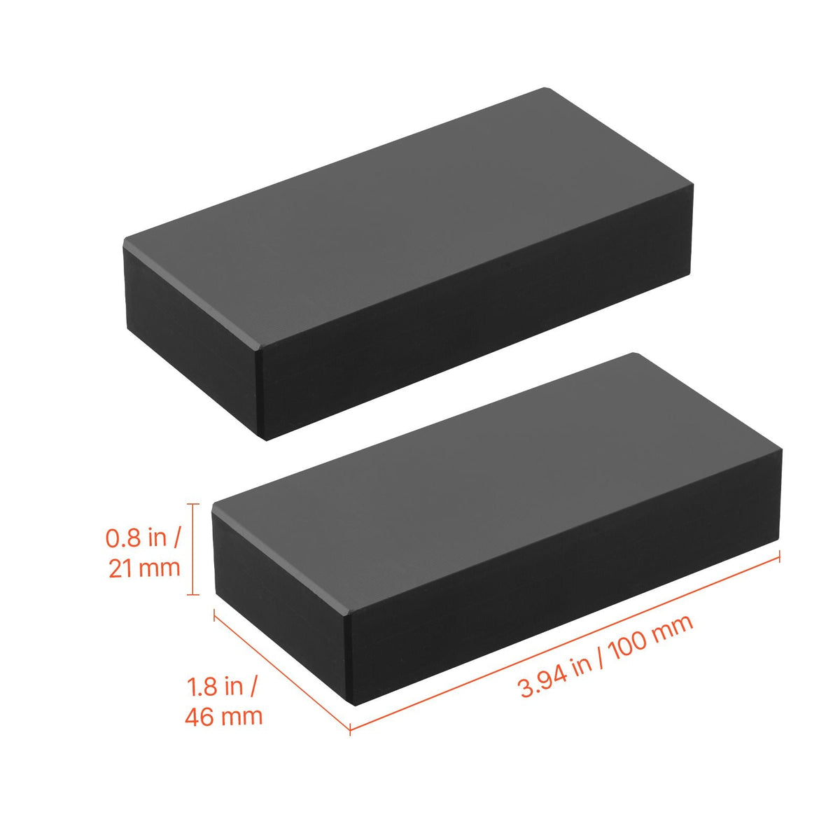 2 Pack Handrail Connectors, Flat Extension Stair Railing Accessories, POM Hand Rail Connector Fittings for Rectangular Cable Railing, Deck Cable Rail System Outdoor, Matte Black, HT-04