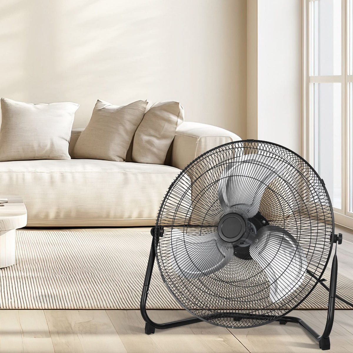 2 PCS Floor Fans, 3 Speeds High Velocity Heavy Duty 20 Inch Industrial Fan, 4800 CFM 360° Adjustable Tilt 21.33 ft/sec Airflow Large Metal Fan, for Gym, Home, Garage, Commercial Shop & Bedroom