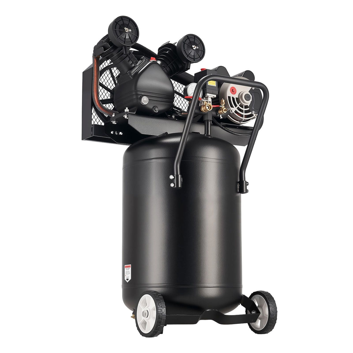 20-Gallon Air Compressor, 2HP 6.5SCFM at 90PSI, Max 135PSI Pressure Oil-Lubricated Air Compressor Tank, Portable on Wheels for Auto Repair, Tire Inflation, Spray Painting, Woodwork Nailing, 120V