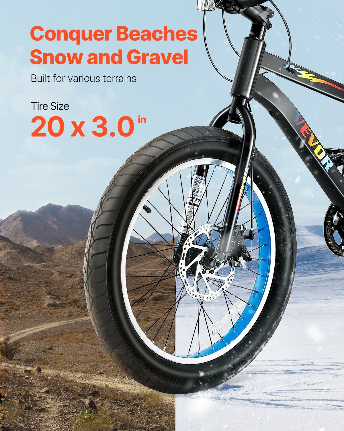 20" Mountain Bike MTB Bicycle Shimano 7 Speed Carbon Steel Dual Disc Brakes