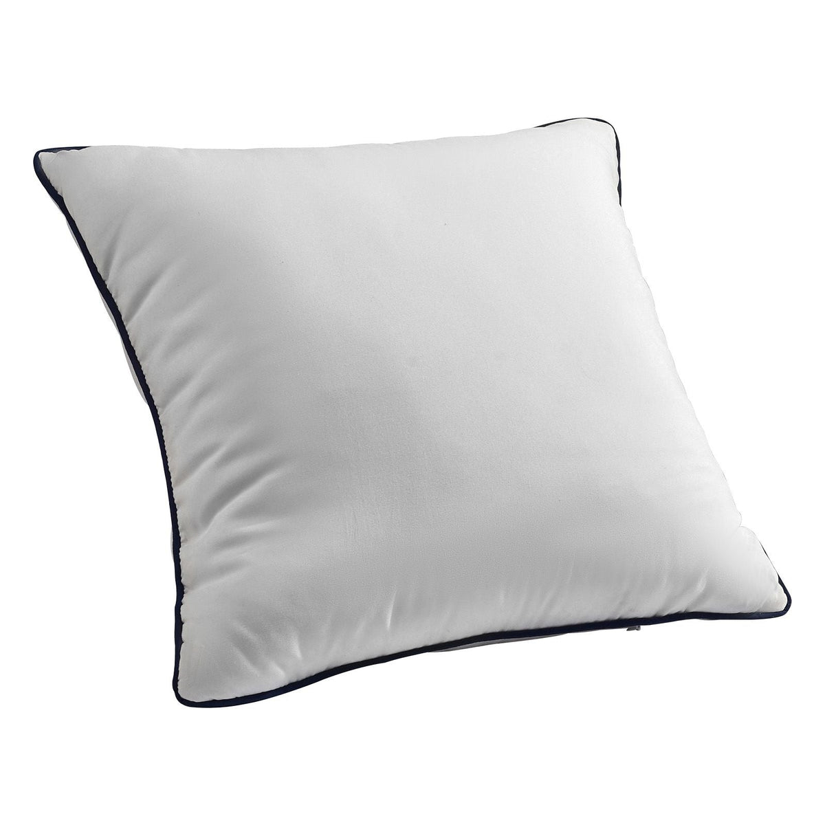 20 x 20 in Throw Pillow Inserts, Set of 2, Firm and Fluffy Decorative Down Alternative Pillows with Polyester Fiber, Square White Cushion with Zipper, for Indoor Bed Couch Sofa and Living Room