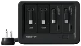 2 65W 2 40W Type-C Retractable Wall Chargers and 1 Power Strip 12-in-1 Modular Charging Station