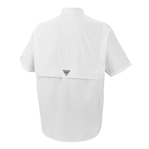 Columbia Men's Standard Bahama Ii Short Sleeve Shirt, White-Legacy, X-Large