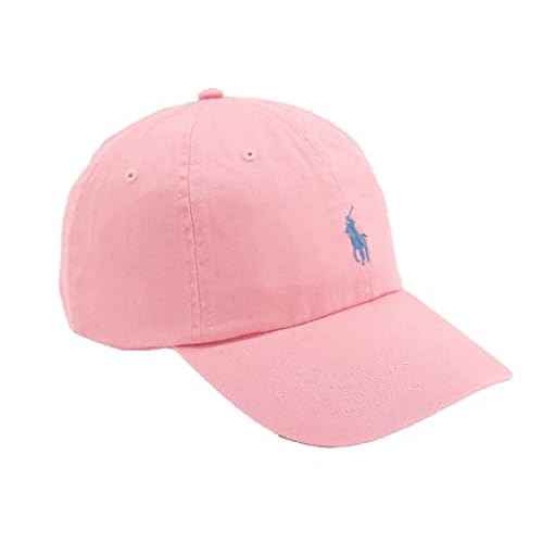 Polo Ralph Lauren Men`s Classic Cotton Chino Baseball Cap (One Size, D_Rose/Blue)
