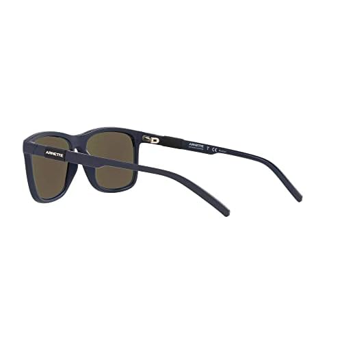 ARNETTE Unisex Sunglasses Matte Black Frame, Dark Green Lenses, 56MM