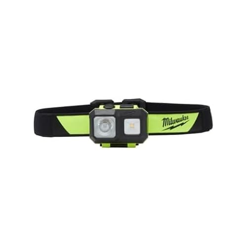 2004HZL Milwaukee Intrinsically Safe C I, II, III / D 1 Spot/Flood Headlamp | Safety | Job Site | Universal Hard Hat Clips | Nylon Strap | AAA Batteries