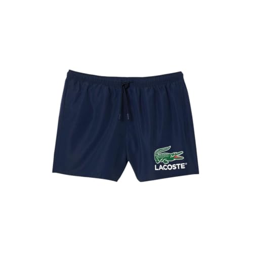 Lacoste Men's Core Collection Branding Mid-Thigh Swim Shorts