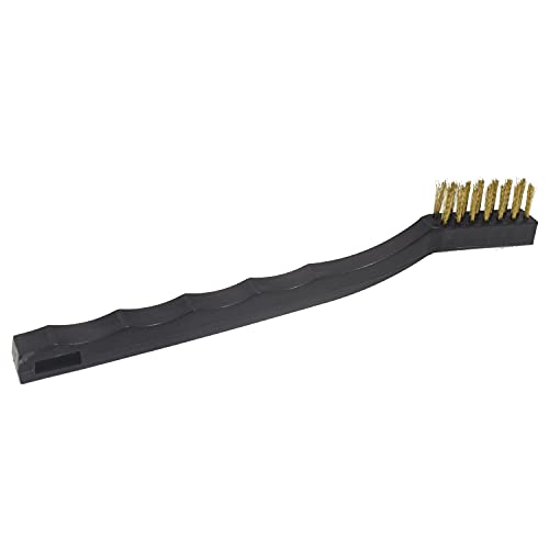 10-Pack Single-Ended Gun Cleaning Brush 7" Inch - Brass Steel Nylon Bristle Brushes (Brass)