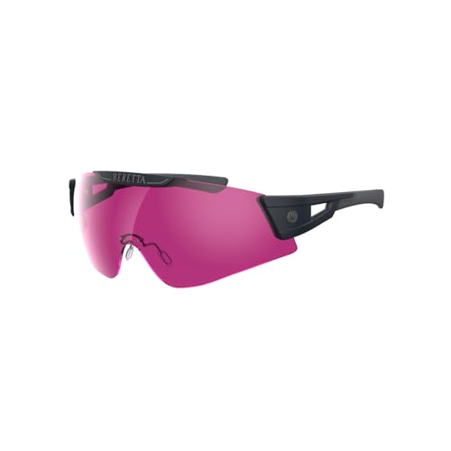 Beretta Intermask Wraparound Design Adjustable Protective Shooting Eyeglasses with Interchangeable Lenses (3 Colors per Pack)