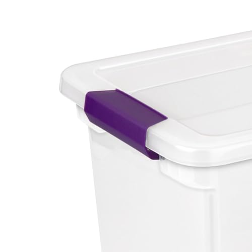Sterilite 24-Pack 27 Quart ClearView Latch Box, Stackable Organizer Bins with Latching Lids - Clear Plastic Organization Containers for Closet, Bedroom, Shelving Units and Everyday Home Storage - size: 24 Pack, style: 27 Quart