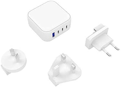 BoxWave Charger Compatible with Plantronics Explorer 55 - PD miniCube (100W) 100W 3 PD Port Wall Charger International - Winter White