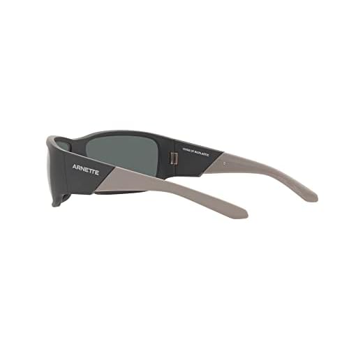 ARNETTE Man Sunglasses Matte Black Frame, Dark Grey Lenses, 64MM