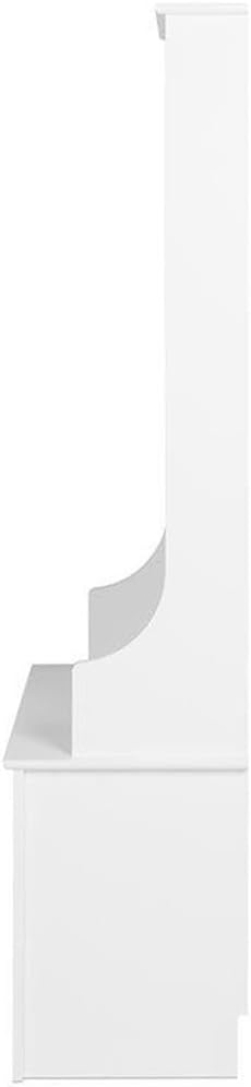 Prepac White Hall Tree, Shoe Cabinet, Storage Cabinet with 9 Shoe Cubbies and 3 Double Coat Hooks 15.5" D x 27" W x 68" H