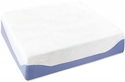 Mellow 12 Inch Cooling Gel-Infused Memory Foam Bed Mattress, Medium Firm Sleep and Breathable Fabric Cover, King, Mattress In A Box