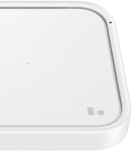 SAMSUNG Galaxy 15W Wireless Charger Single, Cordless Super Fast Charging Pad w/ Wall Charger and USB Type C Cable Included for Galaxy Phones and Devices, US Version, 2022, White