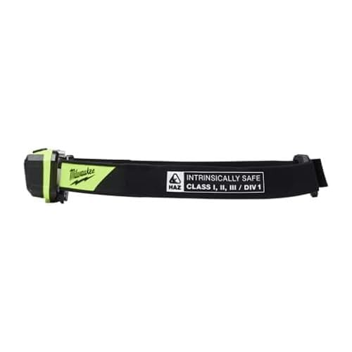 2004HZL Milwaukee Intrinsically Safe C I, II, III / D 1 Spot/Flood Headlamp | Safety | Job Site | Universal Hard Hat Clips | Nylon Strap | AAA Batteries