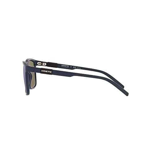 ARNETTE Unisex Sunglasses Matte Black Frame, Dark Green Lenses, 56MM