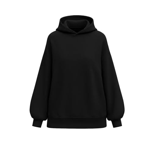 PRETTYGARDEN Hoodies for Women Oversized Pullover Sweatshirts 2025 Ruched Long Sleeve Casual Tops Fall Fashion Y2K Clothes