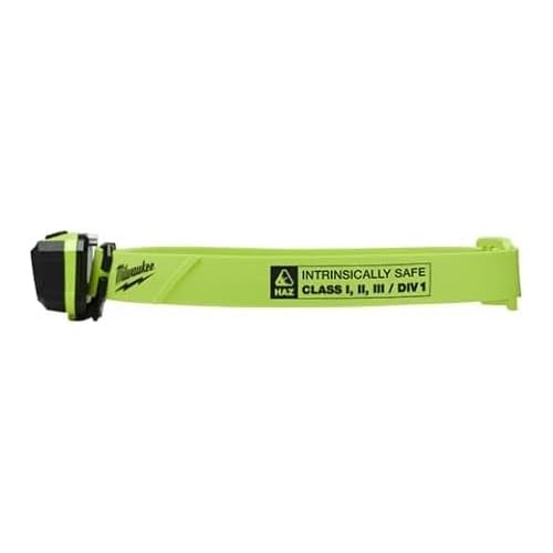 2004HZL Milwaukee Intrinsically Safe C I, II, III / D 1 Spot/Flood Headlamp | Safety | Job Site | Universal Hard Hat Clips | Nylon Strap | AAA Batteries