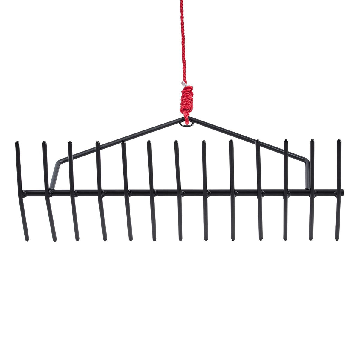 24 in Aquatic Weed Rake, 8.7 in Double Sided Lake Weed Rake, Pond Weeds Cutter with 30ft Rope, Tie Hole, No Assembly Required, Lightweight Muck Lilypad Clearing Tool for Pond, Lake, Rivulet
