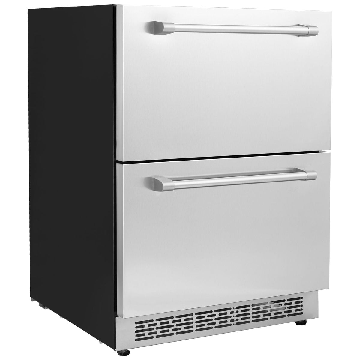 24 inch Undercounter Refrigerator, 2 Drawer Refrigerator with Different Temperature, 4.87 Cu.ft. Capacity, Waterproof Indoor and Outdoor Under Counter Freezer Fridge for Home and Commercial Use