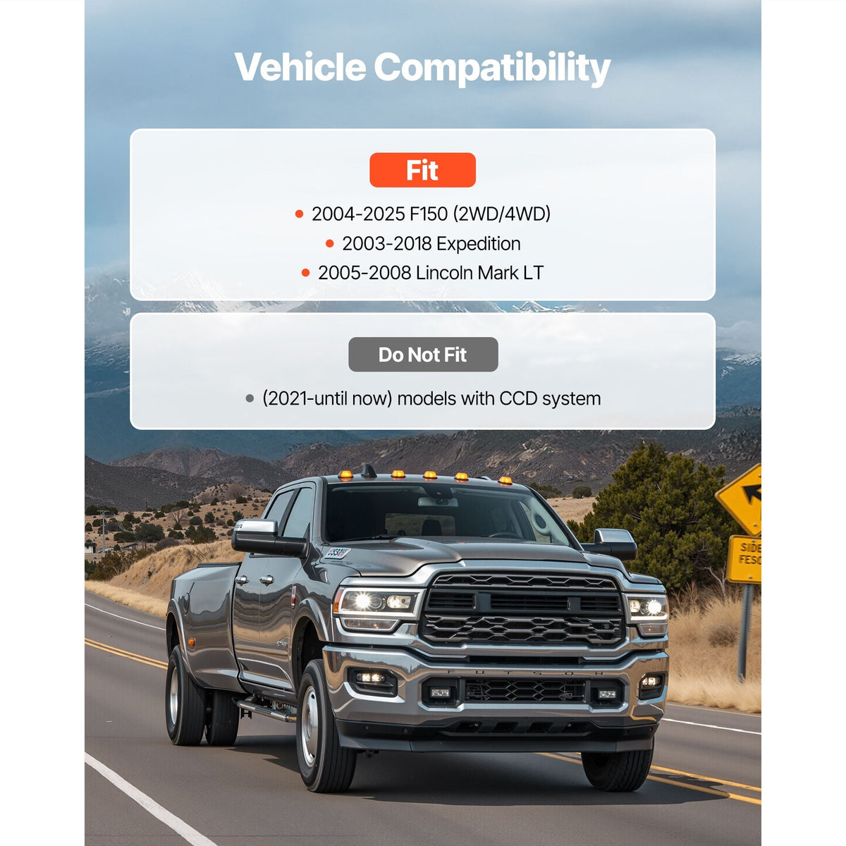 2.5 Inch Front Leveling Lift Kit for 2004-2025 Ford F150 2WD/4WD, 2003-2018 Expedition, 2005-2008 Lincoln Mark LT, Chassis Level Kit with 2PCS Heavy Duty Forged Aluminum Suspension Strut Spacers