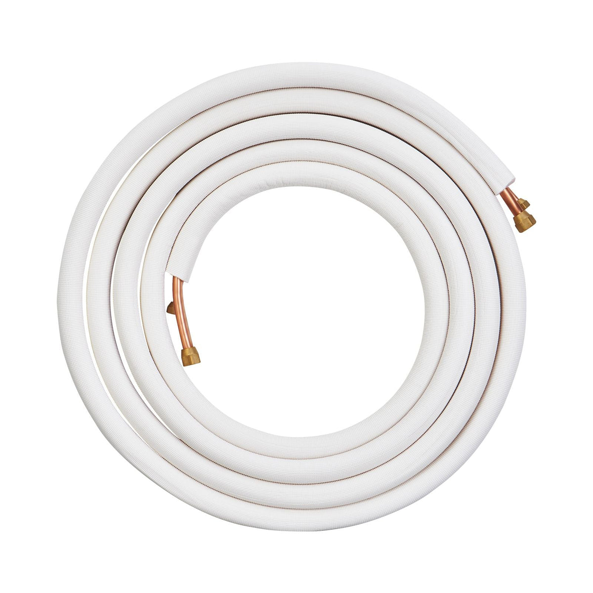 25FT Mini Split Line Set, 3/8" & 5/8" O.D Copper Pipes Tubing and Triple-Layer Insulation, for Mini Split Air Conditioning Refrigerant or Heating Pump Equipment & HVAC with Wrapping Strips.