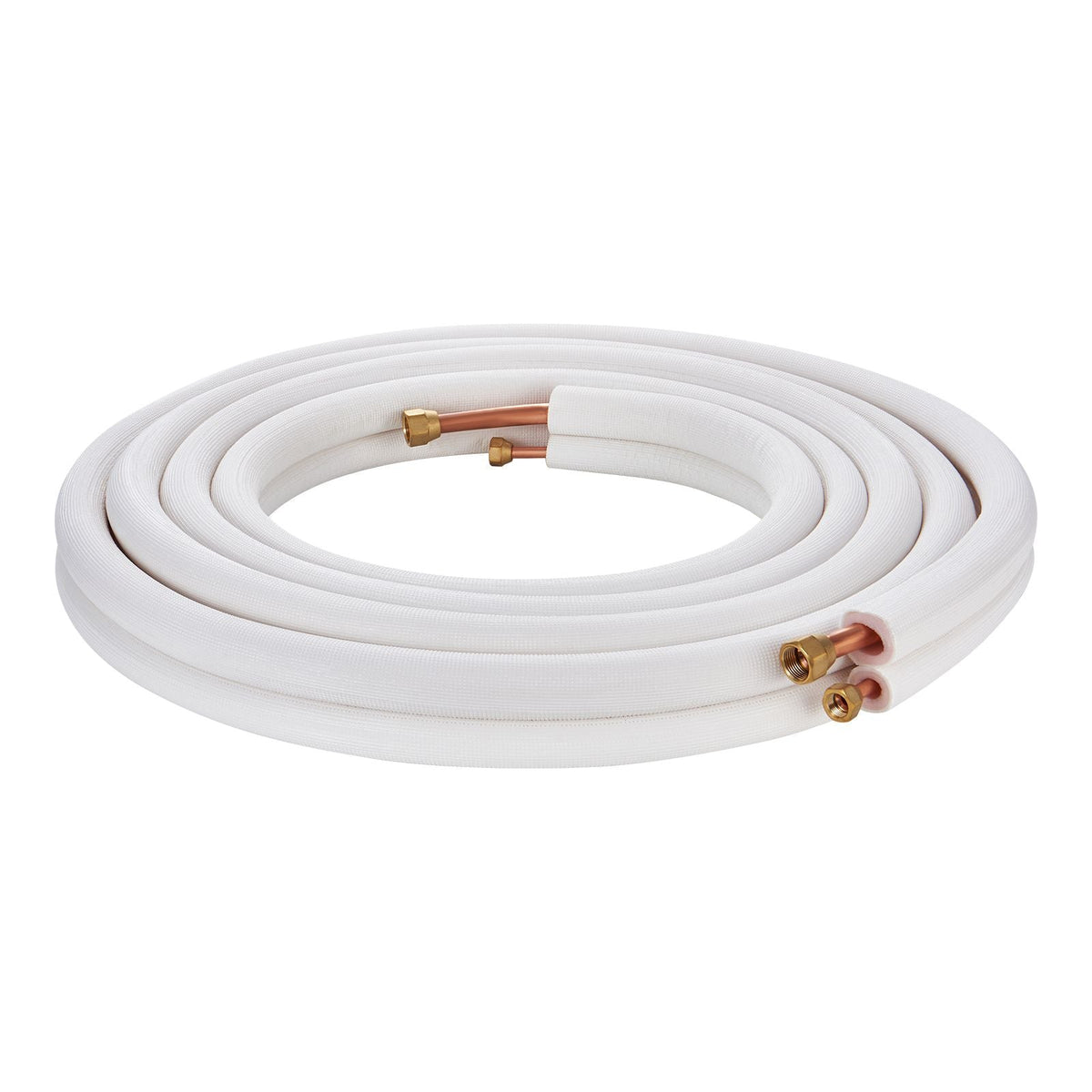 25FT Mini Split Line Set, 3/8" & 5/8" O.D Copper Pipes Tubing and Triple-Layer Insulation, for Mini Split Air Conditioning Refrigerant or Heating Pump Equipment & HVAC with Wrapping Strips.