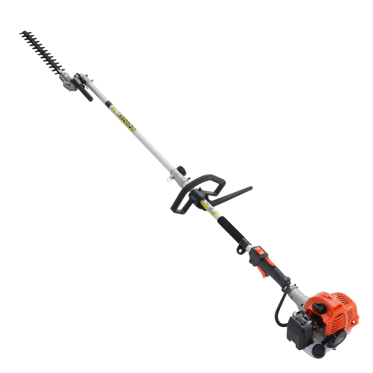 26CC 5-in-1 Multi-Functional Trimming Tools, Gas Hedge Trimmer, Weed Eater, String Trimmer, Edger, Pole Saw Chainsaw Pruner with Extension Pole
