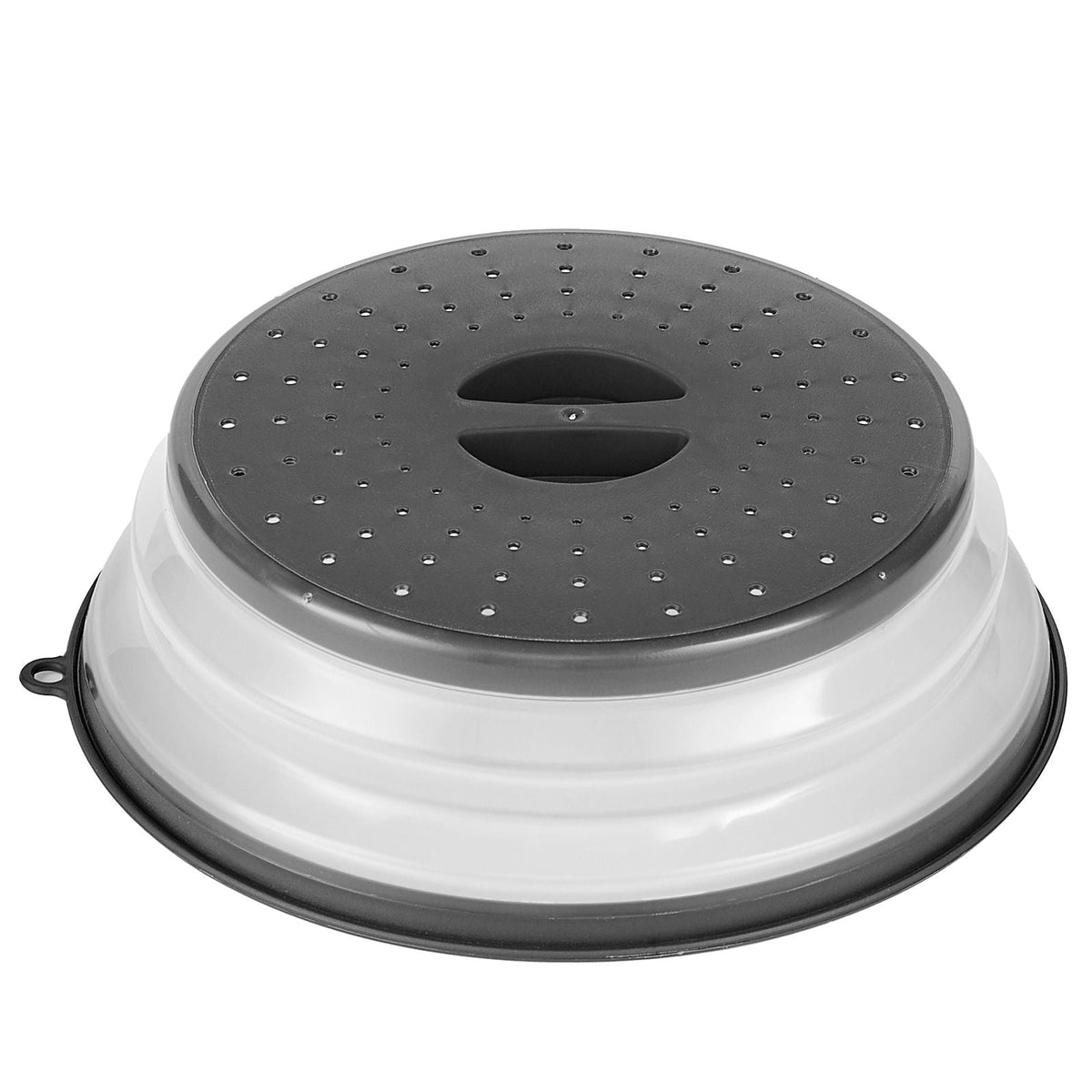 2PCS Microwave Splatter Covers, 10.4" Collapsible Microwave Lid for Food, 300 Fahrenheit Heat-Resistant PP Splatter Guard for Plate Dish, Multi-Use Kitchen Colander Gadget