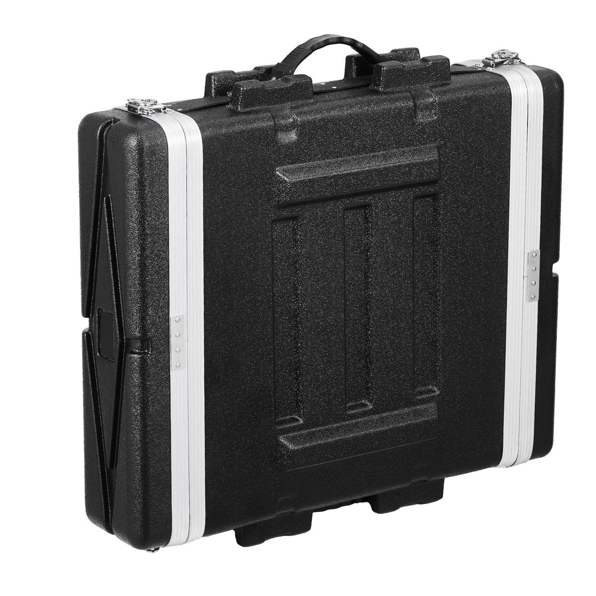 2U Rack Case, Standard 19 in Depth, Server Rack Cabinet with ABS Construction Handle Heavy-Duty Twist Butterfly Latches, Detachable Front & Back Panels, for Amps, Mixers, Microphone Receivers