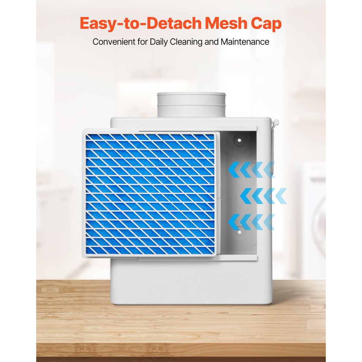 3-in-1 Indoor Dryer Vent Kit,Premium ABS Material Fits 4 inch Exhaust Port, Smart Overheating Reminder Exhaust Hood & Easy-to-Detach Mesh Cap & Multi-layer Purification with 4 Replacement Pads