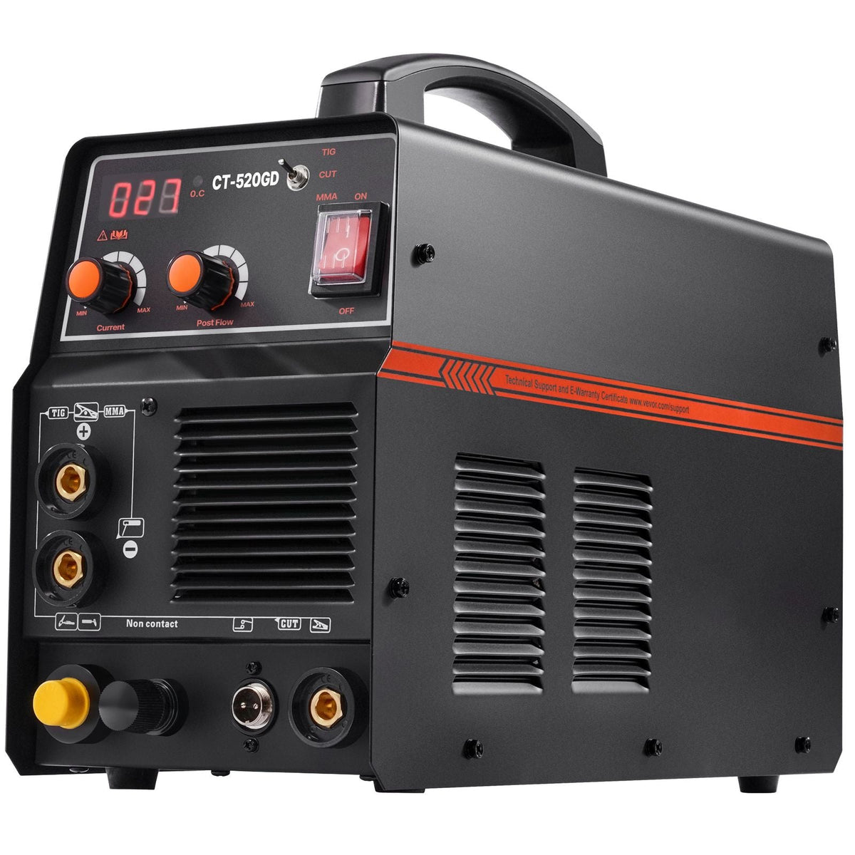 3 in 1 Plasma Cutter Welder Machine, CT-520GD TIG/MMA Plasma Cutter Combo Machine, 30A Non-Touch Pilot Arc Plasma Cutter, 200A TIG and Stick Welder, Digital 110/220V Dual Voltage IGBT Inverter
