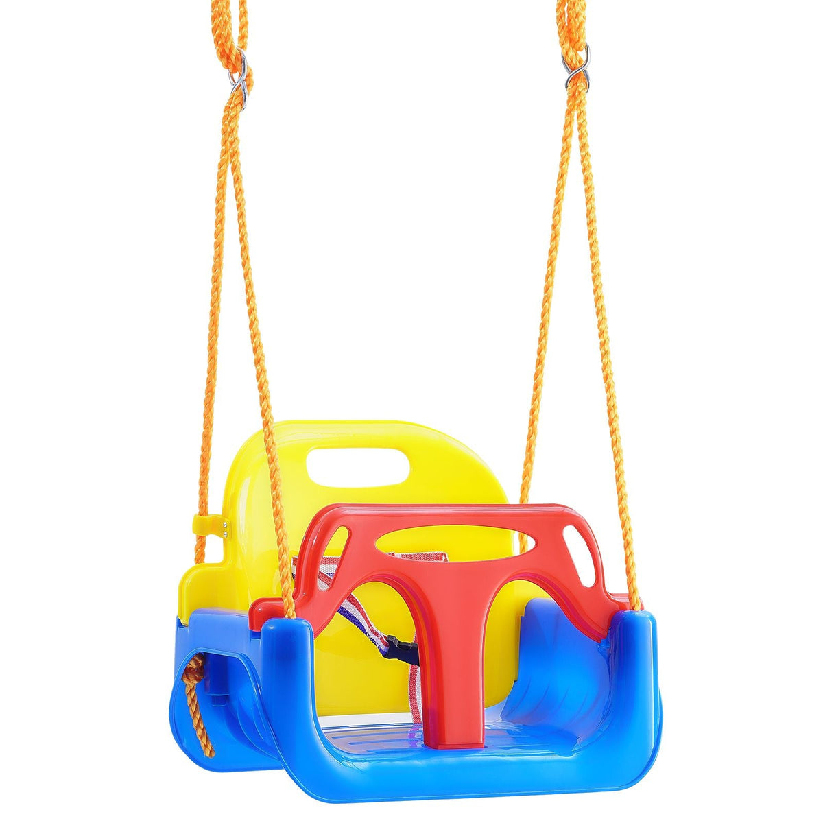 3-in-1 Toddler Swing Seat, 200 lbs Weight Capacity Baby Swing Seat, with Adjustable Ropes and Snap Hooks, Snug & Secure Detachable Infants to Teens Kids Swing Seat, for Outdoor and Indoor