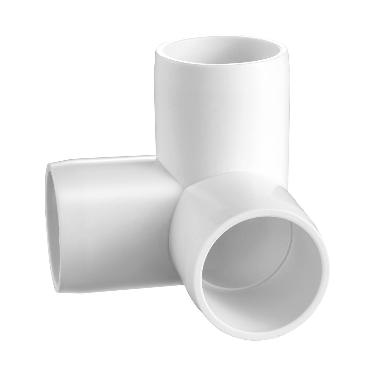 3-Way PVC Fittings, 1-inch PVC Pipe Joints Elbow Connector, 10-Pack Furniture Grade PVC Tee Fittings for DIY Storage Rack, Animal Cage, Pool or Garden Support Frame, Impact & Weather-Resistant