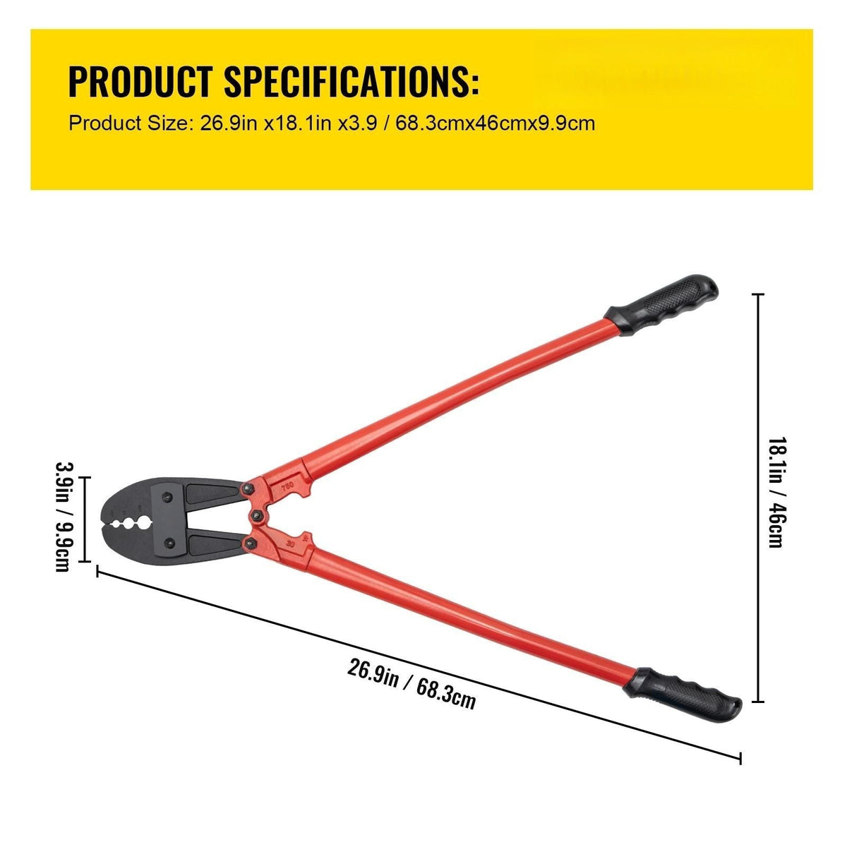 30" Hand Swager, Swaging Tool for 5/32", 1/4" and 5/16" Wire Rope Cable