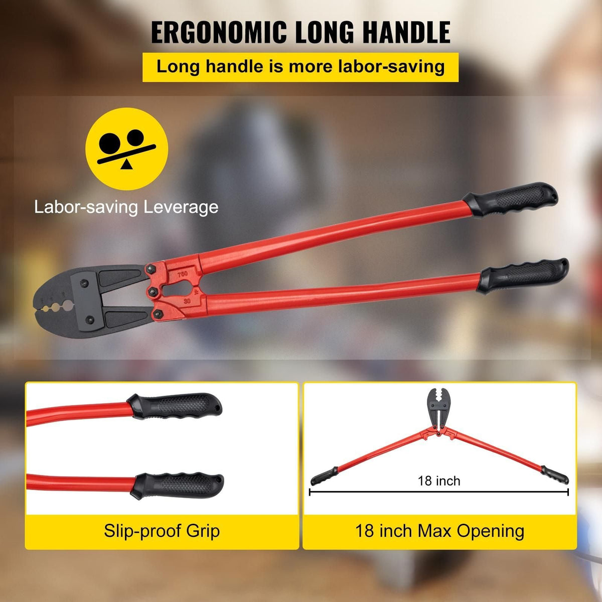 30" Hand Swager, Swaging Tool for 5/32", 1/4" and 5/16" Wire Rope Cable