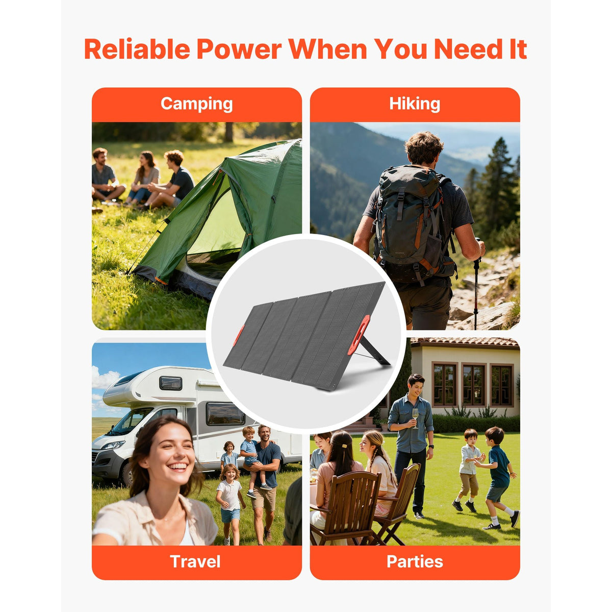 300W Foldable Monocrystalline Solar Panel, 23% High-Efficiency Portable Mono Solar Panel Charger with MC4 Output & 10-in-1 DC Adapters, IP67 Waterproof for Power Stations, Camping, Hiking Trips
