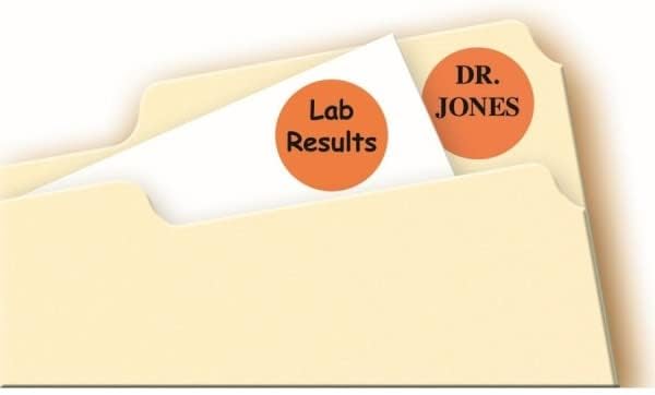 Avery Printable Color Coding Round Labels, 3/4 Inch Diameter, Orange, 1,008 Customizable Labels (05465)