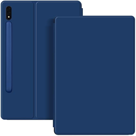 Magnetic Case for Galaxy Tab S8 Plus 12.4 inch 2022/Galaxy Tab S7 FE 2021/Galaxy Tab S7 Plus 2020 with Pen Holder Lightweight and Slim Magnetic Stand Case with Auto Sleep/Wake Black