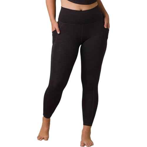 prAna Plus Size Becksa 7/8 Leggings Black Heather 3X 25