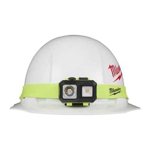 2004HZL Milwaukee Intrinsically Safe C I, II, III / D 1 Spot/Flood Headlamp | Safety | Job Site | Universal Hard Hat Clips | Nylon Strap | AAA Batteries