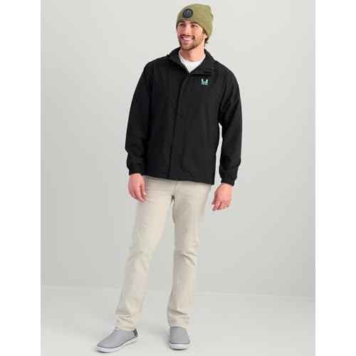 HUK mens Storm Heavy Duty Rain Jacket 2.0, Waterproof, Windproof, Breathable Rain Coat for Fishing and Outdoor Activities