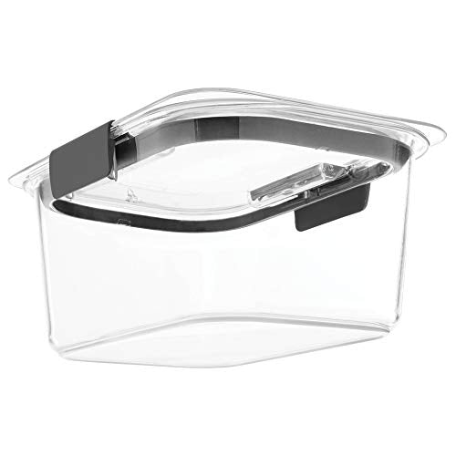 Rubbermaid Brilliance Food Storage Container, Medium Deep, 4.7 Cup, Clear 2024349 - size: 4.7 Cup
