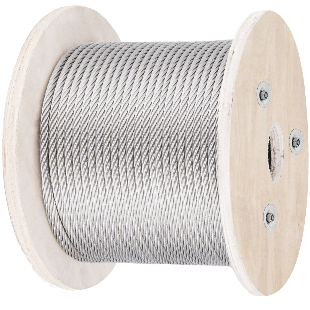 316 Stainless Steel Cable, 500FT Stainless Steel Wire Rope of 5/32 Inch Diameter and 1x19 Construction, 3300 LBS Breaking Strength Steel Cable for Outdoor Railing Decking DIY Balustrade