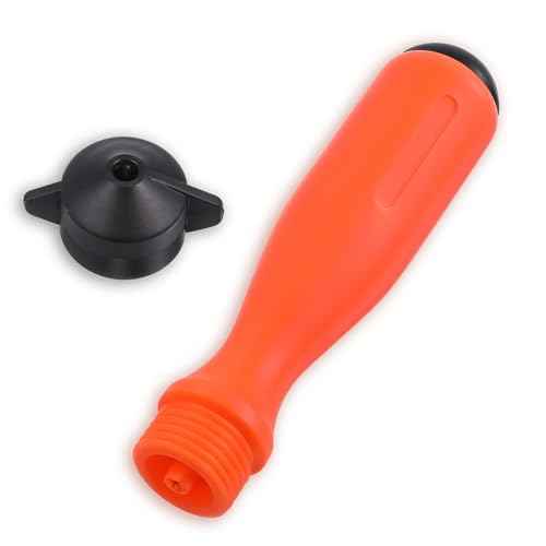 2 Pack Round File Handle with Ajustable Tightening Nut, File Cutting Tool Files Round Handle Replacement Accessories Plastic Nylon Handles for Chainsaw Files Diameter 4mm-5mm 0.2 Inch Hole Saw Chain